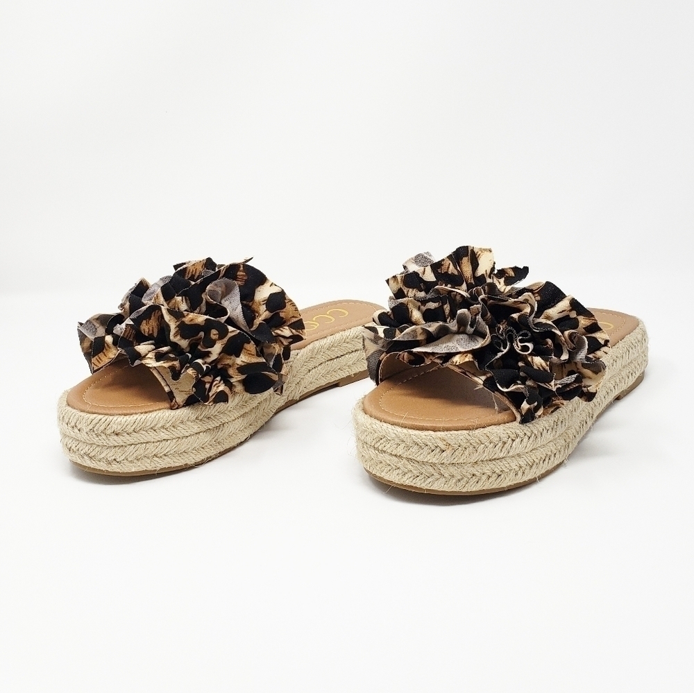 CCOCCI Bermuda leopard sandal slides NWT - image 3